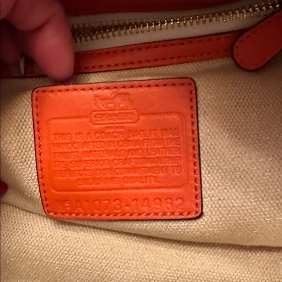 Coach Beige and Orange Tote with Beach Ball Design - Picture 7 of 7